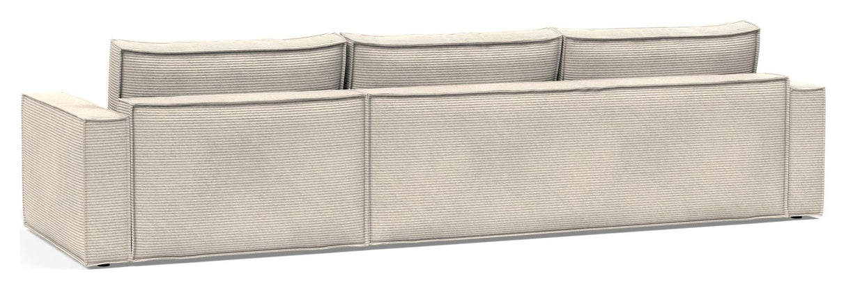 Newilla Sovesofa m. chaiselong, Bouclé Taupe - Unoliving.com