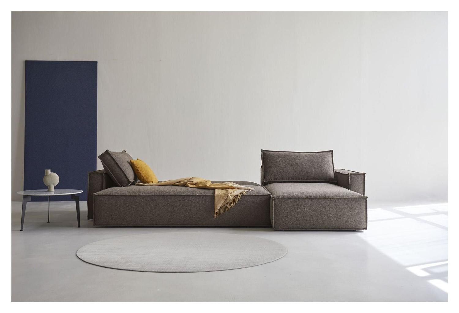 Newilla Sovesofa m. chaiselong, Corduroy Ivory - Unoliving.com