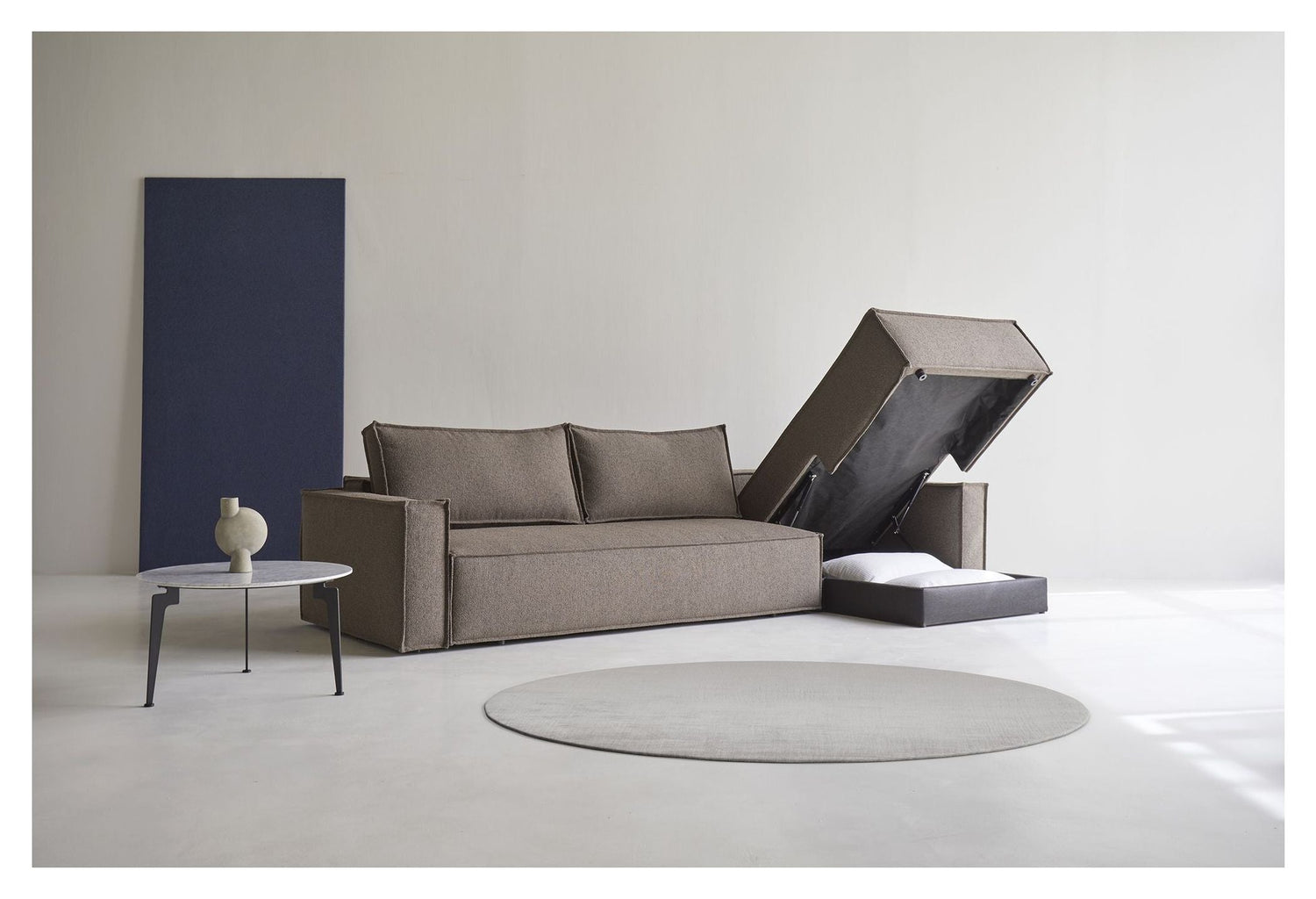 Newilla Sovesofa m. chaiselong, Corduroy Ivory - Unoliving.com