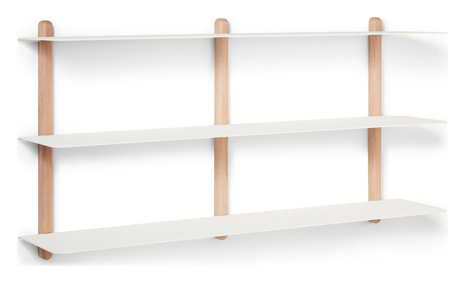 Nivo hylde D, Stor, lys eg/hvid - Unoliving.com