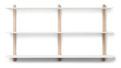 Nivo hylde D, Stor, lys eg/hvid - Unoliving.com