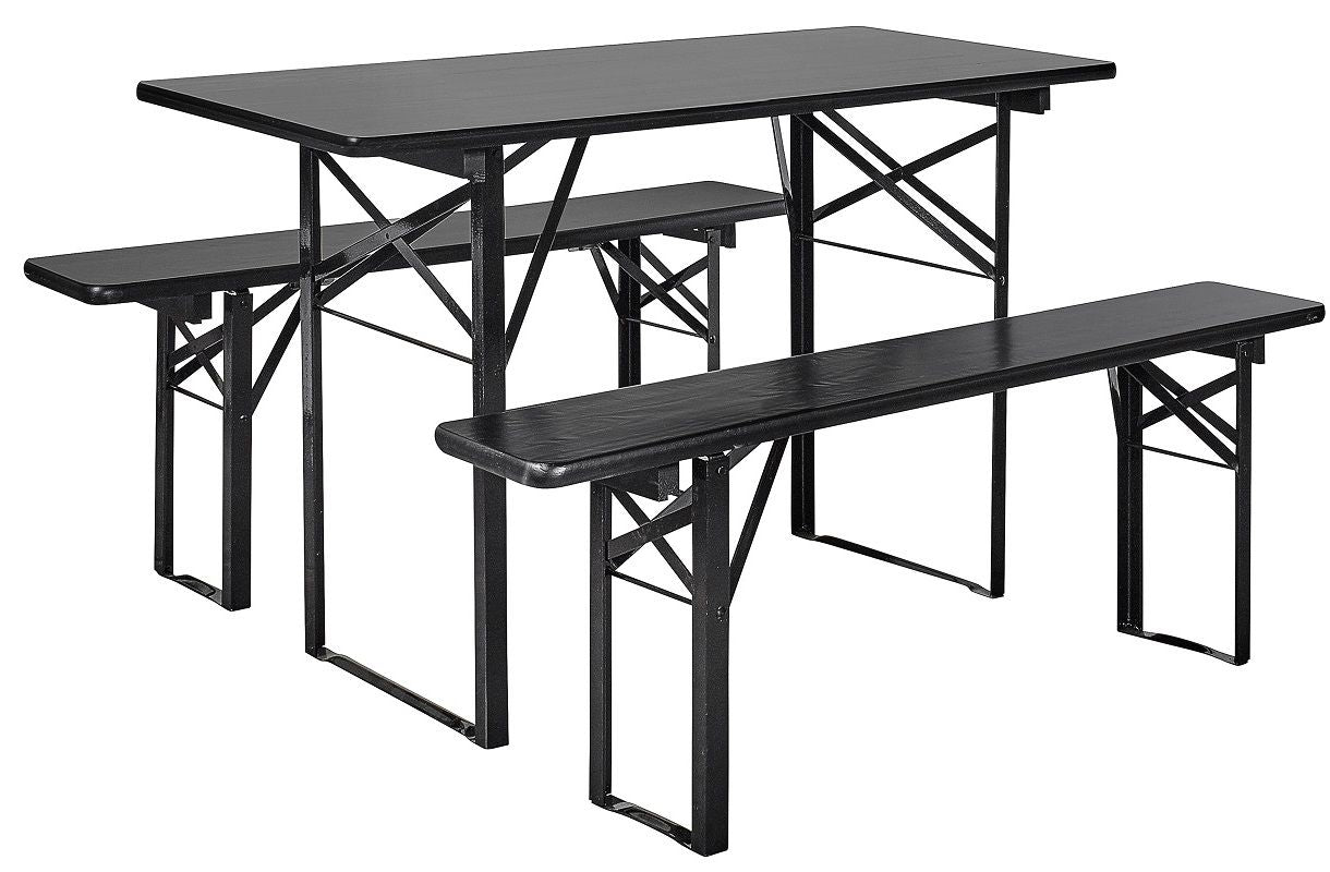 Nordal - Bord/bænkesæt - Sort - Unoliving.com