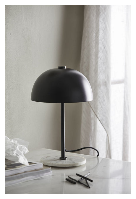 Nordal KITA Bordlampe, Sort/Hvid Marmor