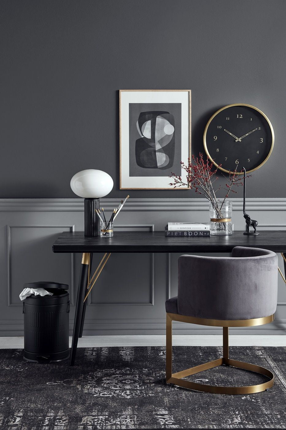 Nordal - Konsolbord 120x40 i træ - Sort - Unoliving.com