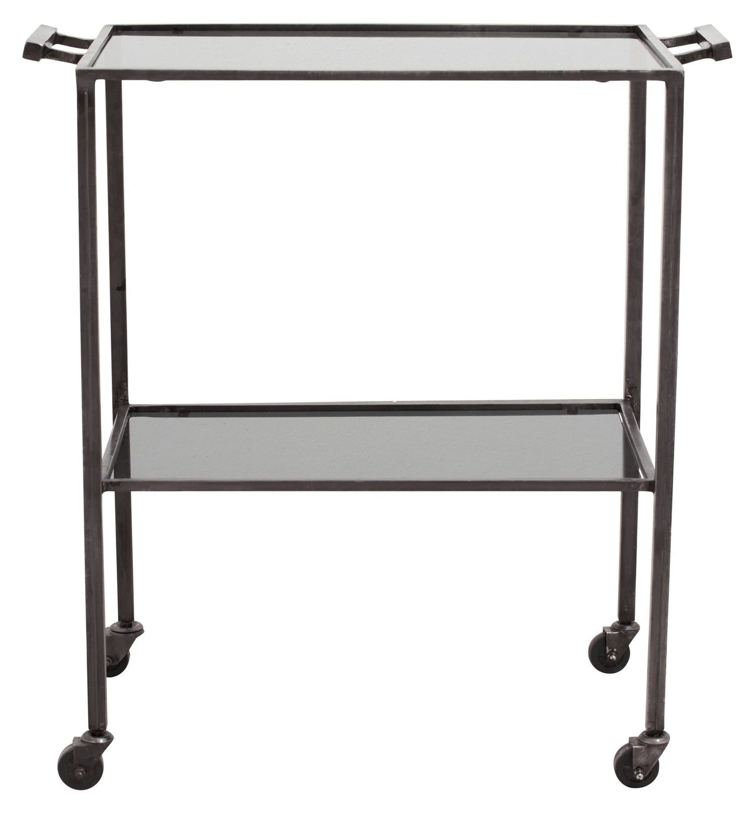 Nordal TONE Rullebord m. 2 hylder - Forniklet Jern