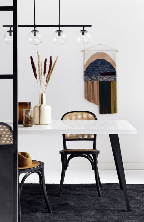 Nordal Wicky Spisebordsstol m. Wickerwork - Sort