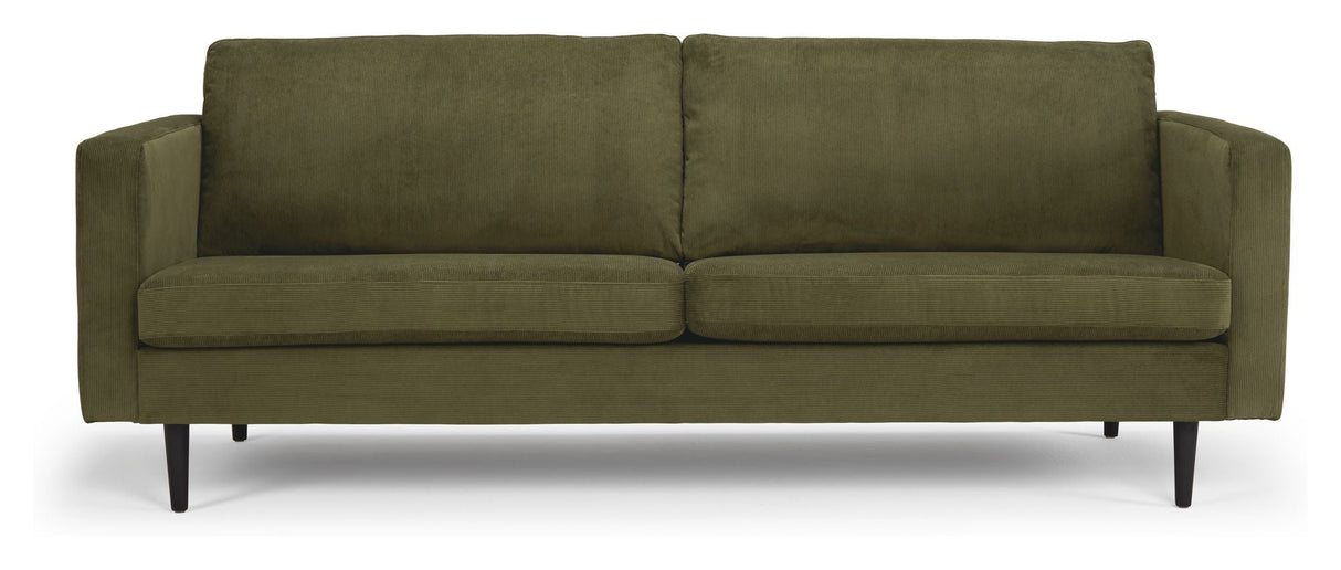 Obling 3-pers. Sofa, grøn fløjl - Unoliving.com