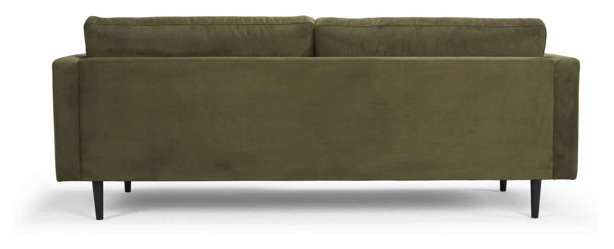 Obling 3-pers. Sofa, grøn fløjl - Unoliving.com