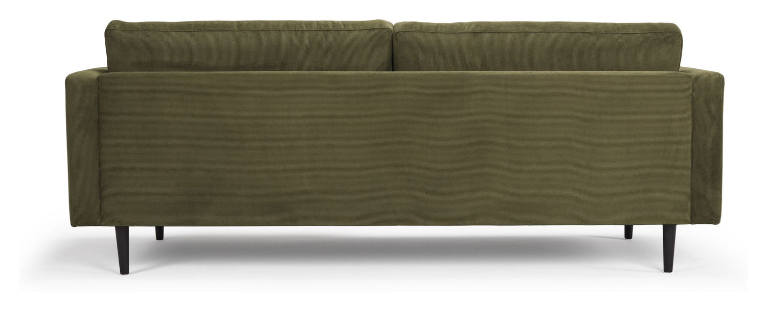 Obling 3-pers. Sofa, grøn fløjl - Unoliving.com