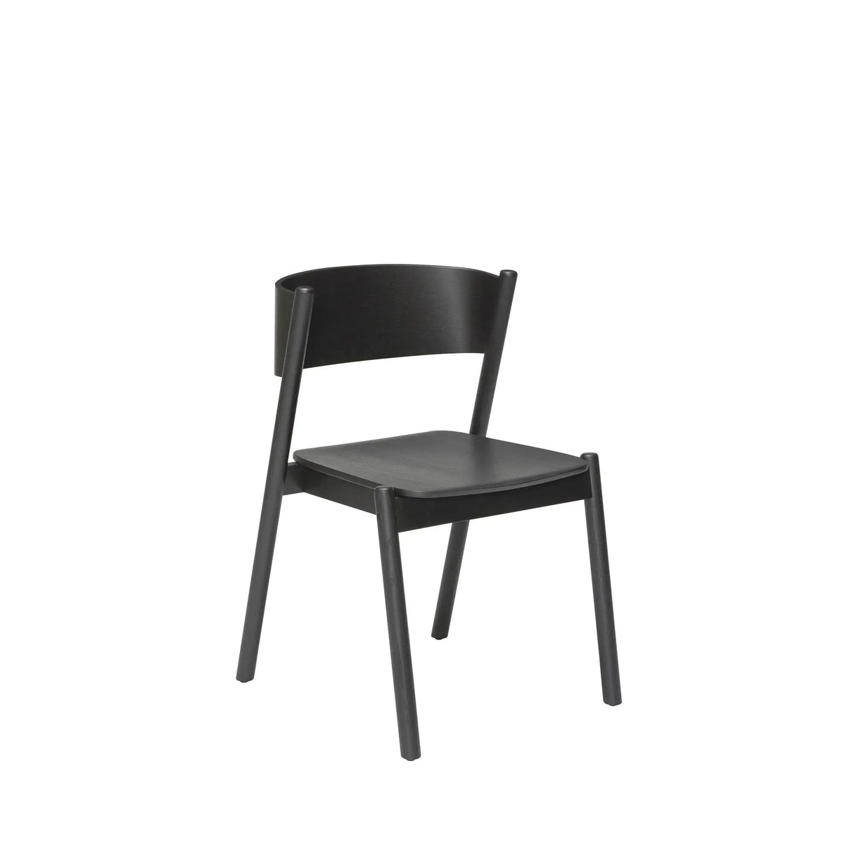 Oblique Spisebordsstol Sort Egefinér - Unoliving.com