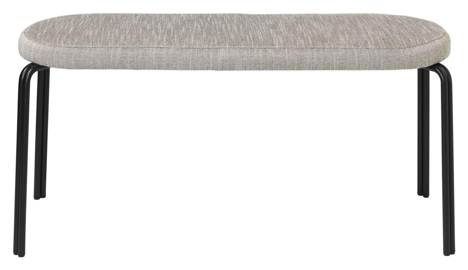 Oda Bænk, Tekstil/Sort - Unoliving.com