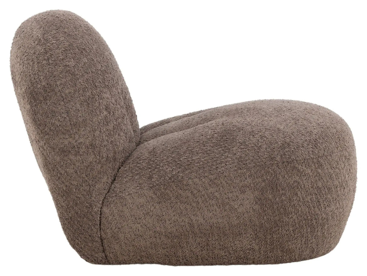Omaha Loungestol ,Brun Bouclé - Unoliving.com