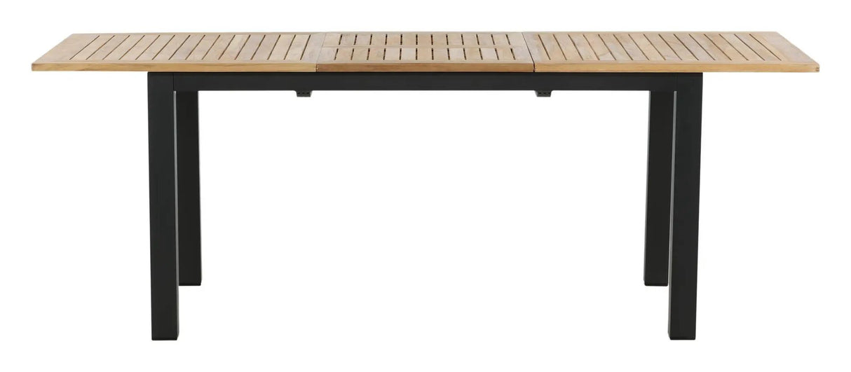 Panama, Havebord 152/210, Sort Alu/teak - Unoliving.com