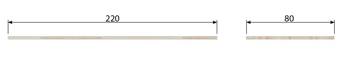 Panel Bordplade 220x80 - Ask - Unoliving.com