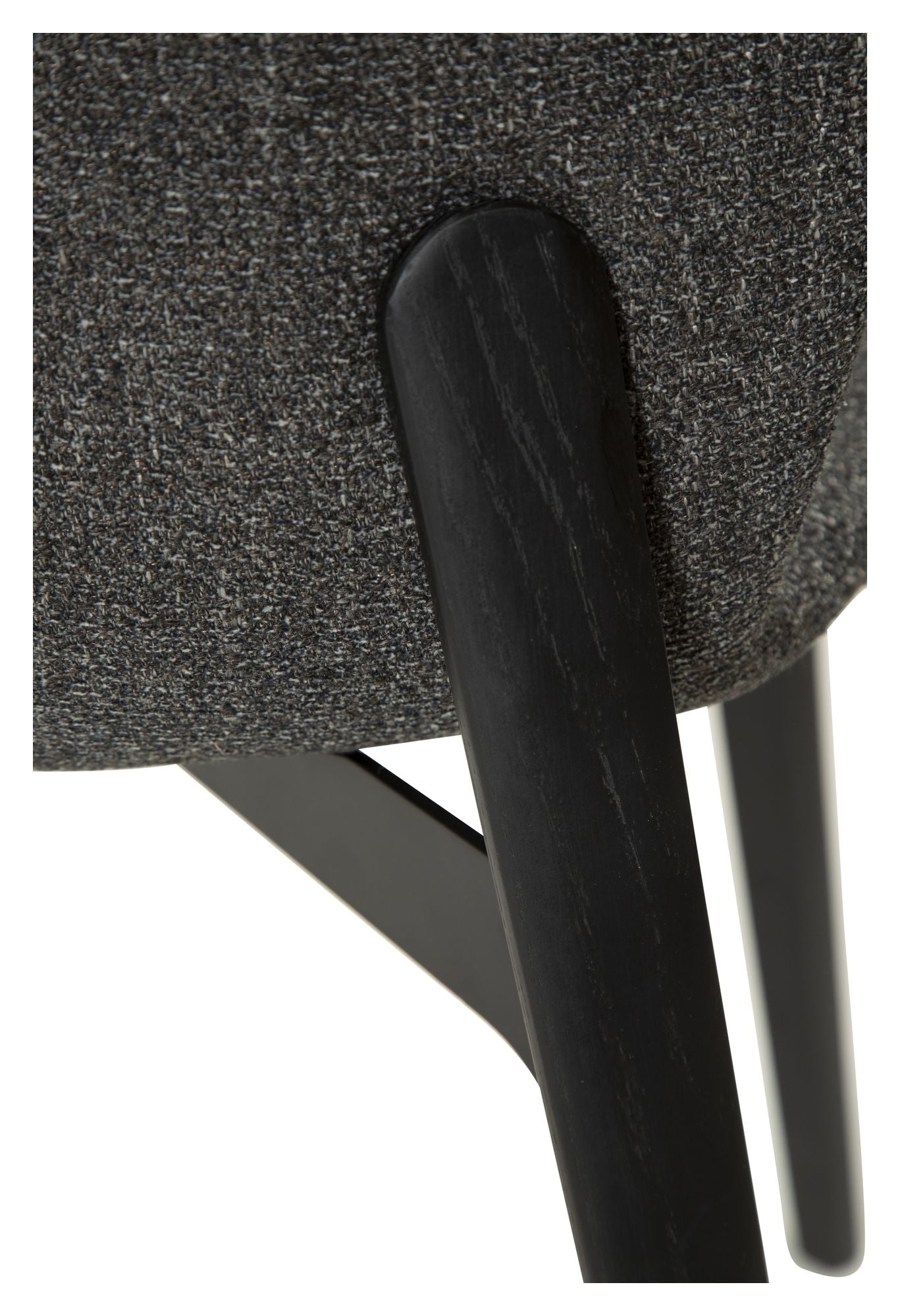 Paragon Spisebordsstol, pebble grå bouclé stof/sort ask - Unoliving.com