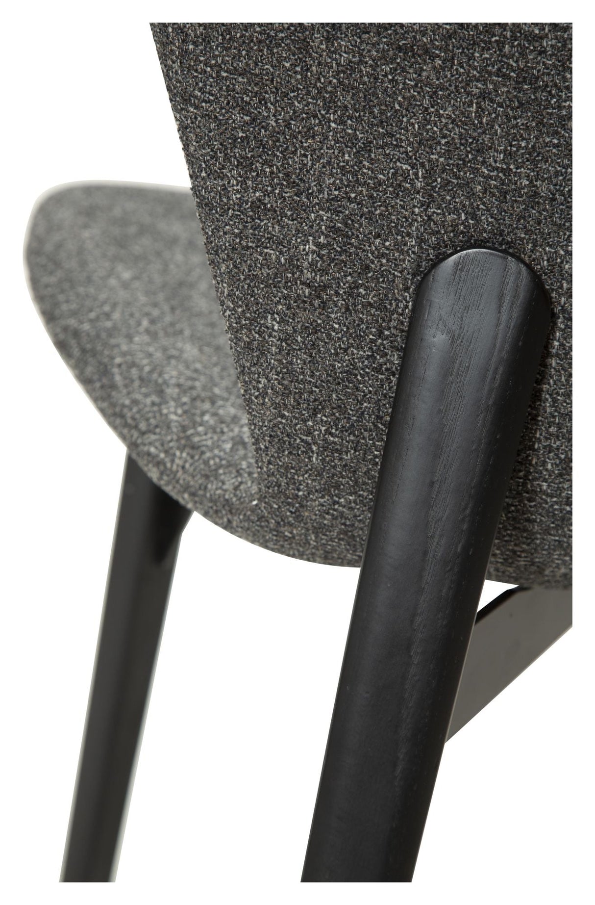 Paragon Spisebordsstol, pebble grå bouclé stof/sort ask - Unoliving.com