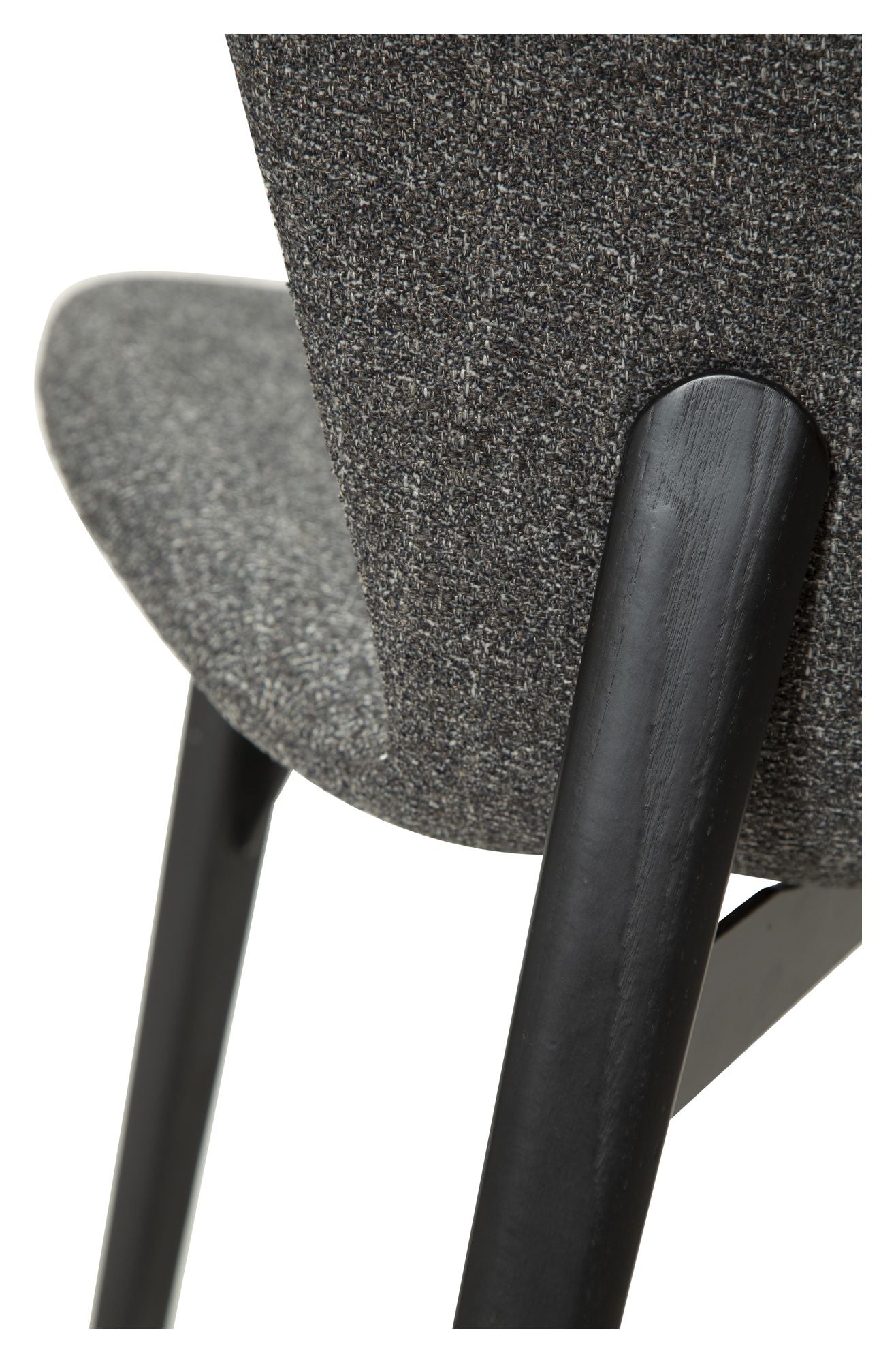 Paragon Spisebordsstol, pebble grå bouclé stof/sort ask - Unoliving.com