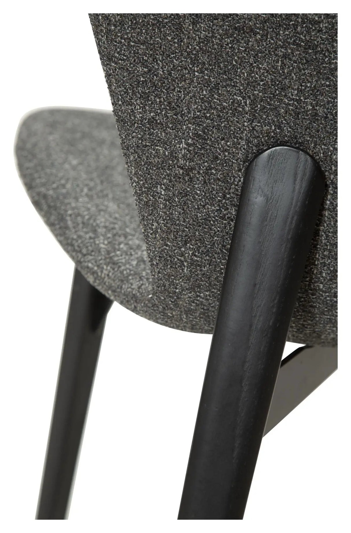 Paragon Spisebordsstol, pebble grå bouclé stof/sort ask - Unoliving.com