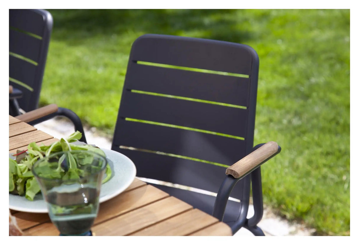 Parc stol, Antracit/teak - Unoliving.com