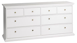Paris Kommode m. 8 skuffer - Hvid - Unoliving.com