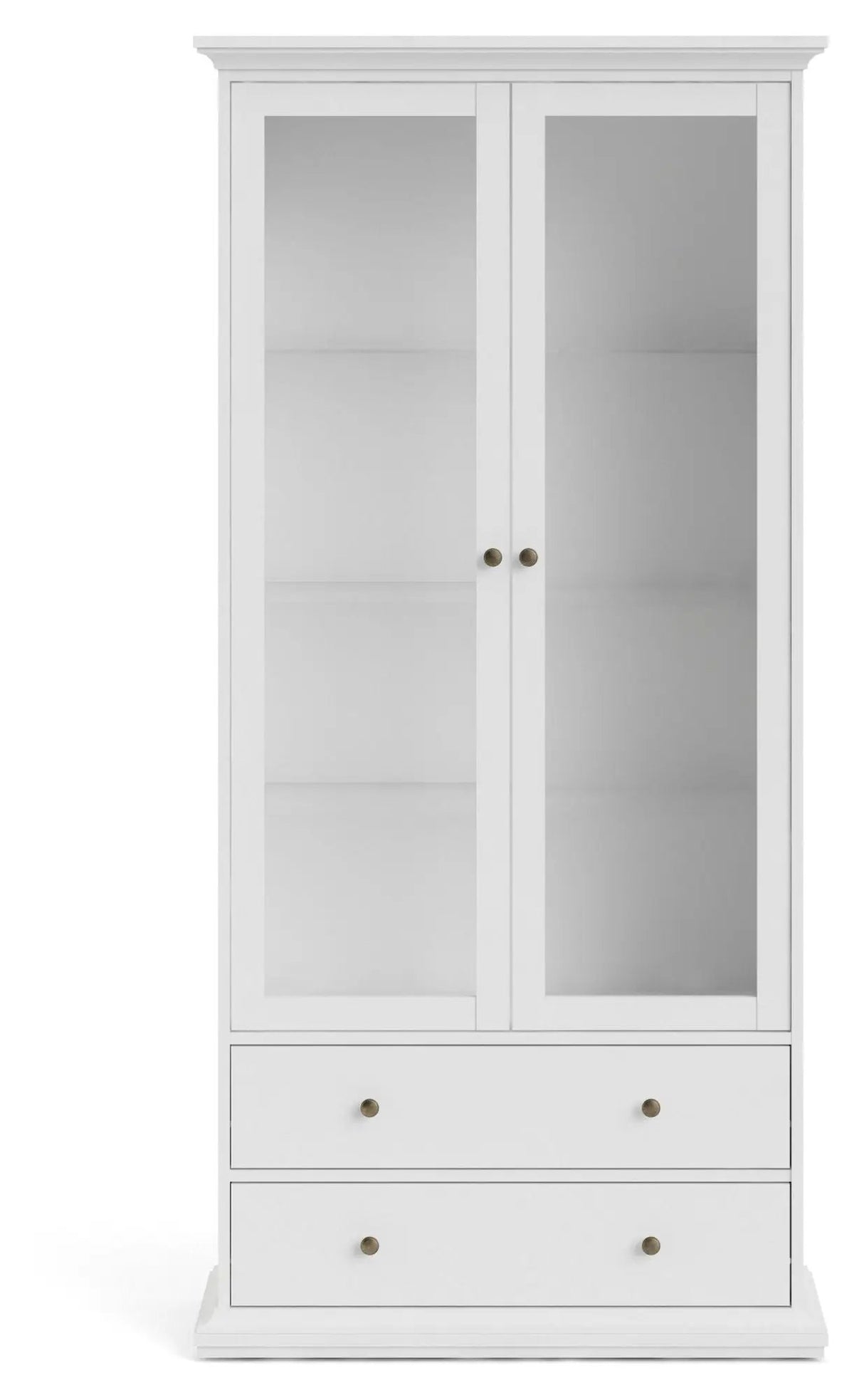 Paris Vitrineskab, Hvid, H:200cm