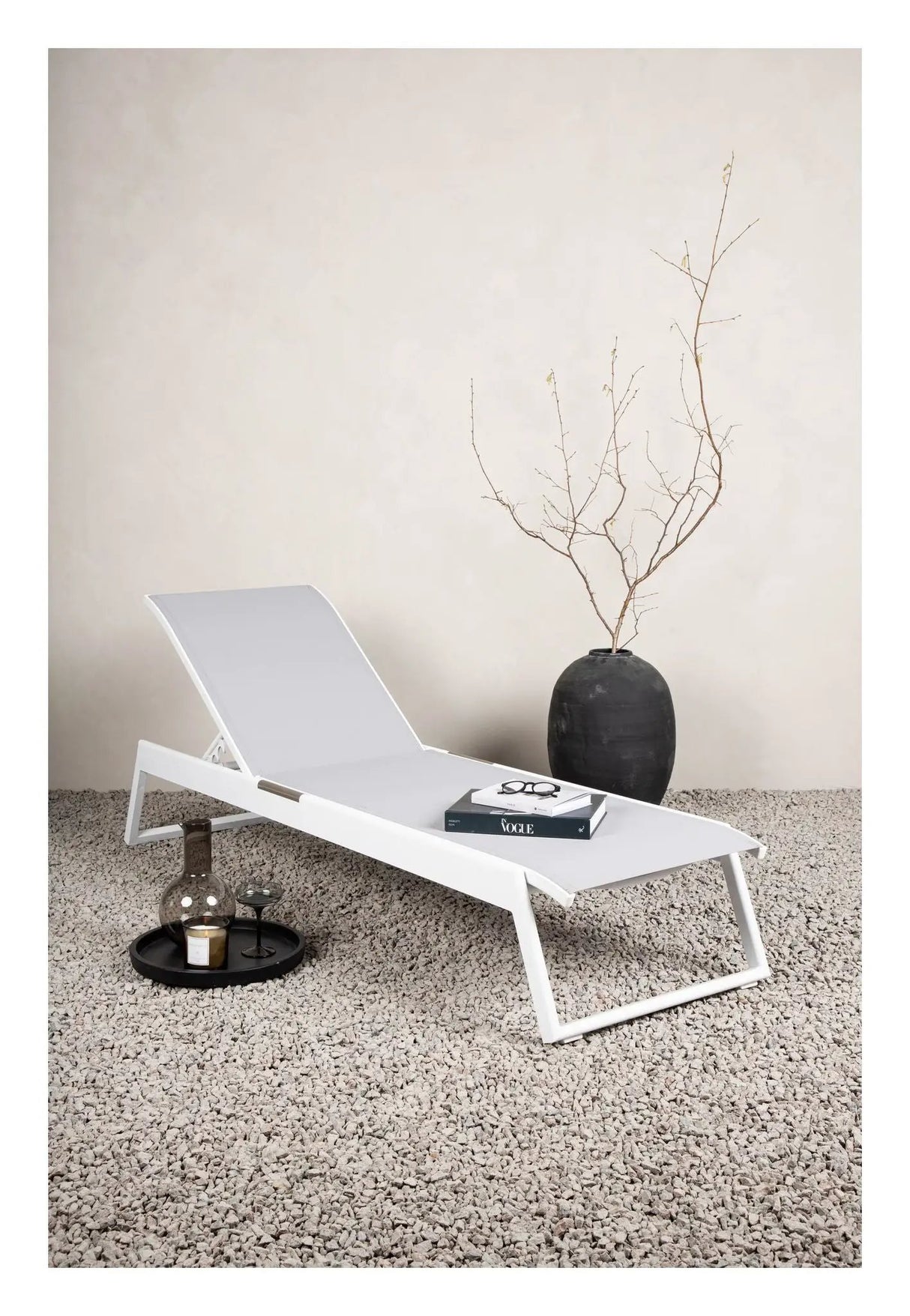 Parma, Solseng, Hvid Alu/Grå textilene/Grå aintwood - Unoliving.com