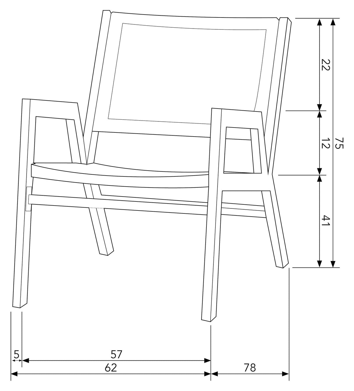 Pem Loungestol i lysebrun Aluminium - Unoliving.com