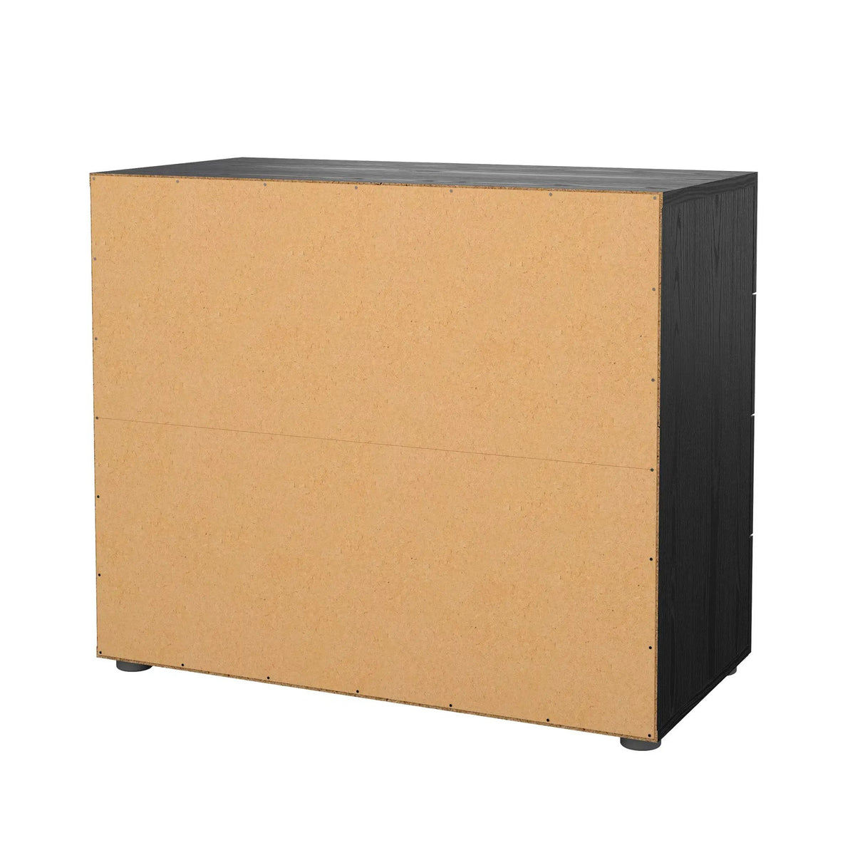 Pepe Kommode m. 4 skuffer, Sort Wood Grain - Unoliving.com