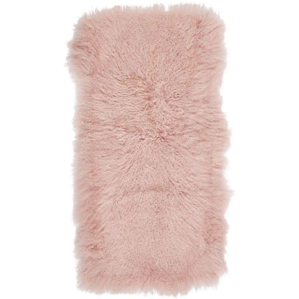 Plaid af tibetansk lammeskind, Premium, 60x120, Rosa