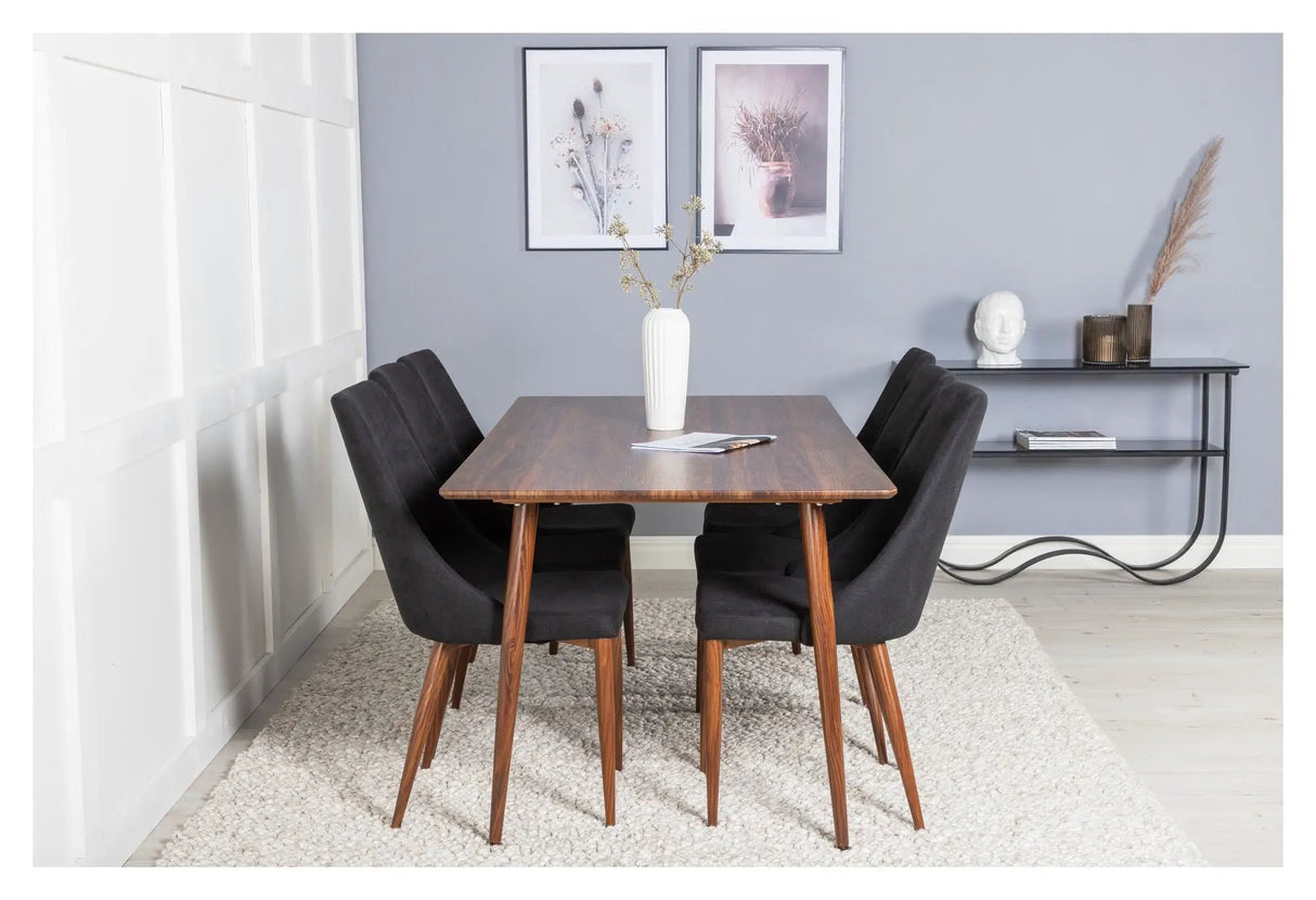 Polar Spisebord, Valnød-look, 180x90 - Unoliving.com
