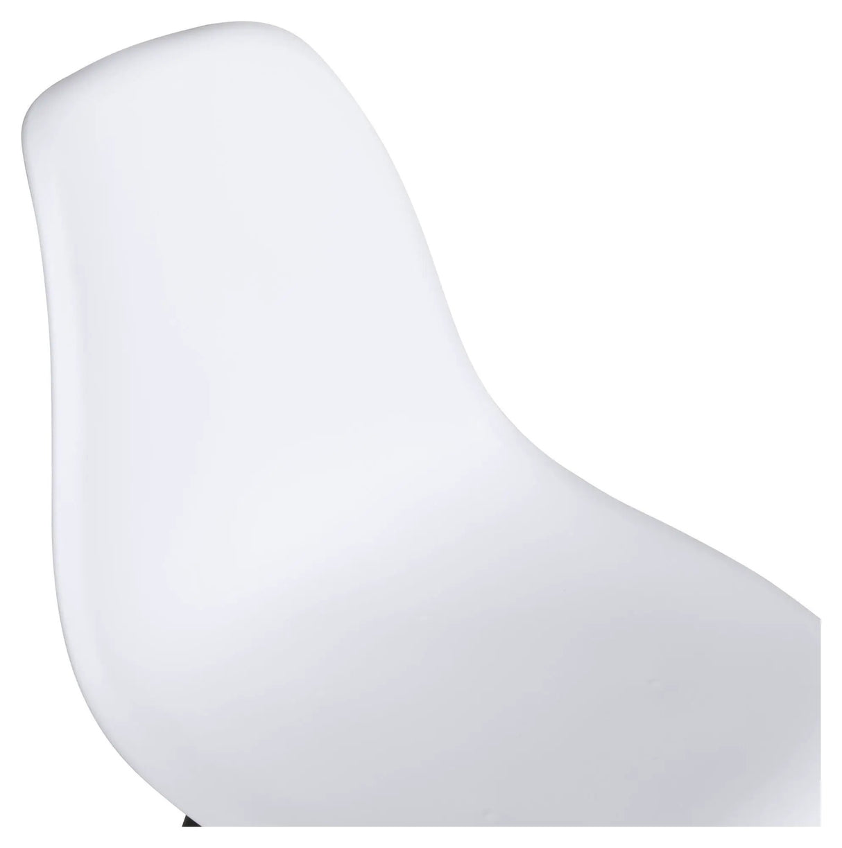 Polar Spisebordsstol, Hvid plastik, Sorte metalben - Unoliving.com