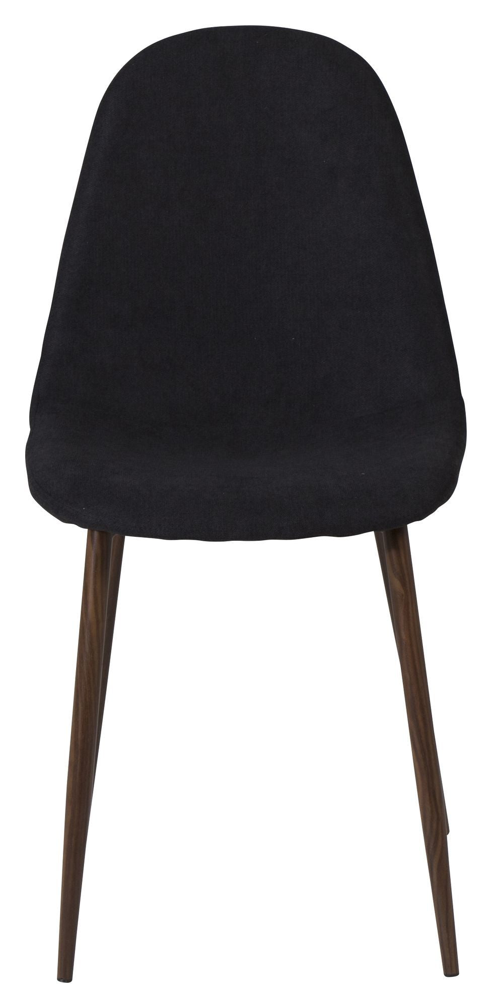 Polar Spisebordsstol, Sort, Valnød metalben - Unoliving.com