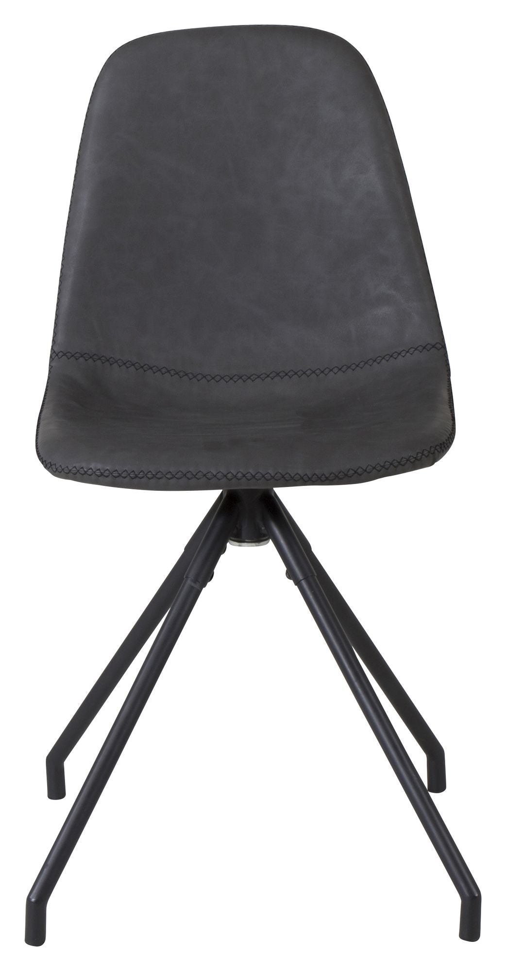 Polar Spisebordsstol m. drej, Sort PU, Sorte metalben - Unoliving.com