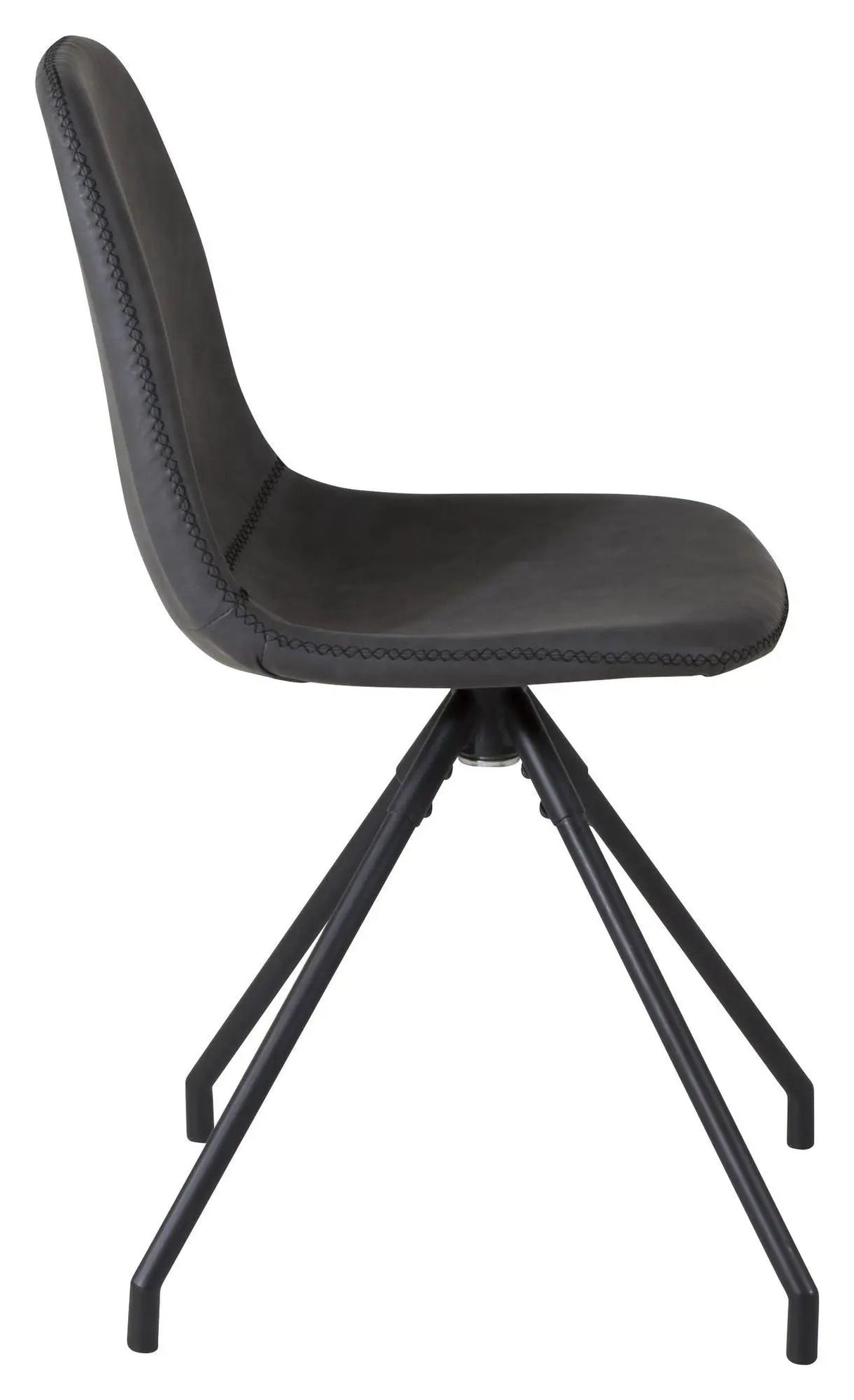 Polar Spisebordsstol m. drej, Sort PU, Sorte metalben - Unoliving.com