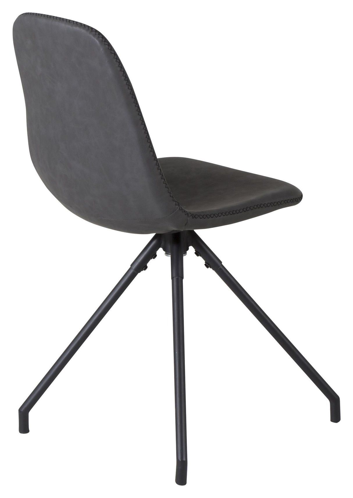 Polar Spisebordsstol m. drej, Sort PU, Sorte metalben - Unoliving.com