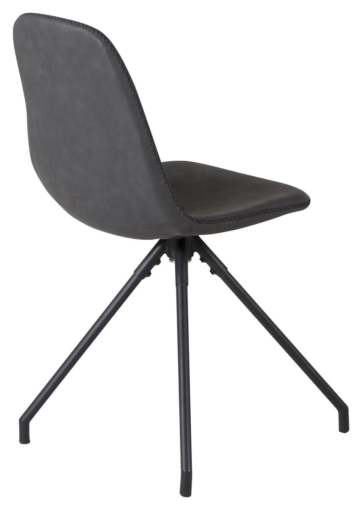 Polar Spisebordsstol m. drej, Sort PU, Sorte metalben - Unoliving.com