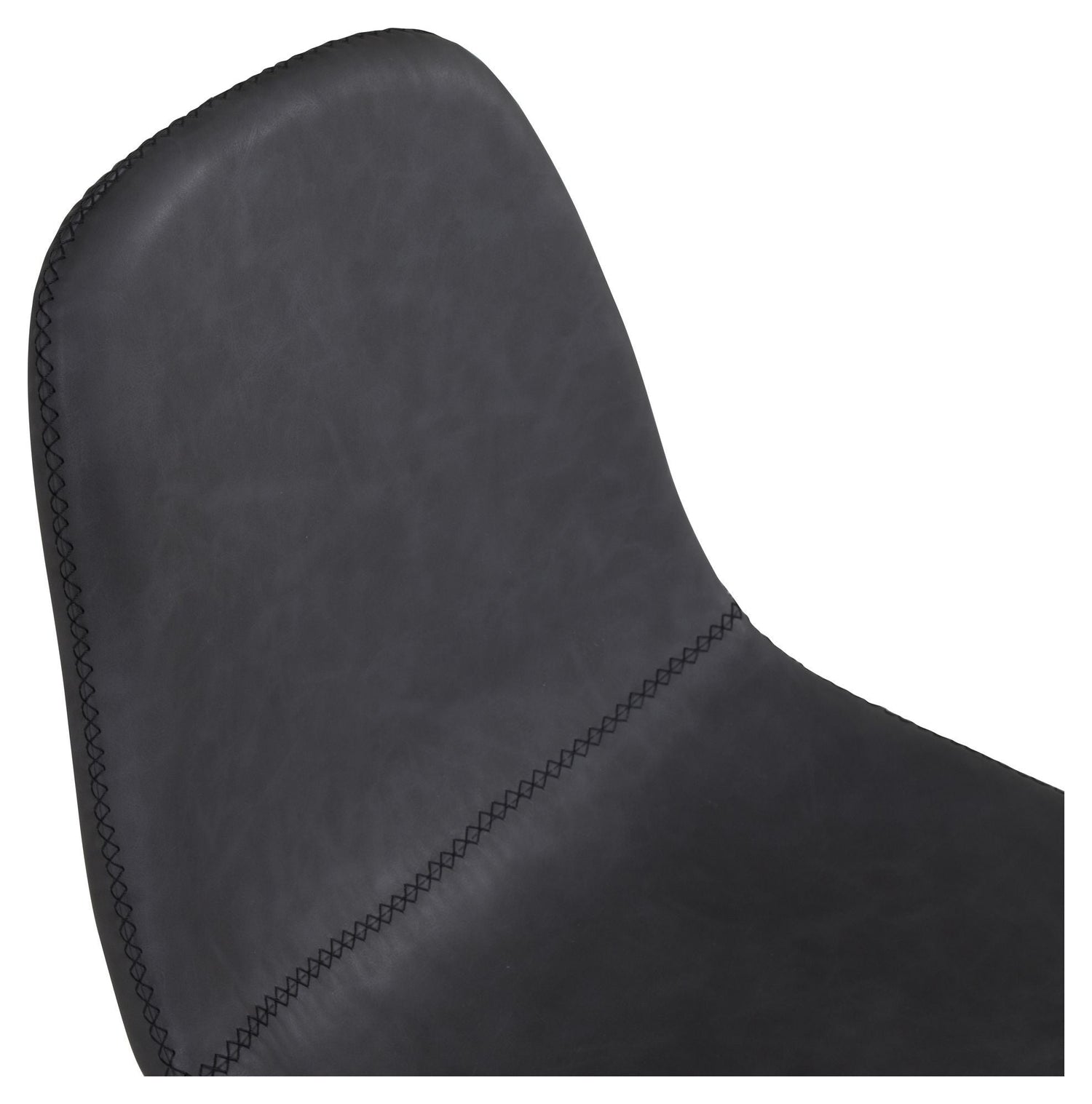 Polar Spisebordsstol m. drej, Sort PU, Sorte metalben - Unoliving.com