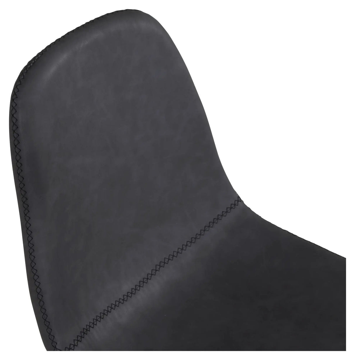 Polar Spisebordsstol m. drej, Sort PU, Sorte metalben - Unoliving.com