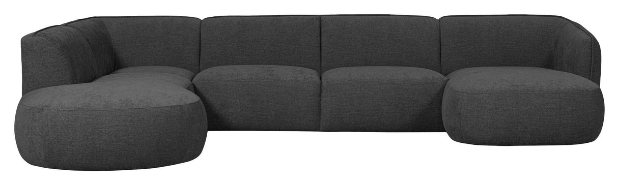 Polly U-sofa, Venstrevendt, Grå - Unoliving.com
