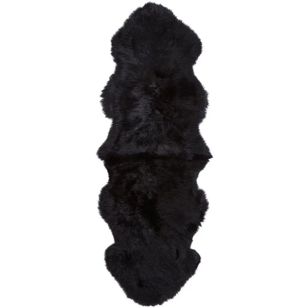 Premium langhåret Lammeskind fra NZ 180 - Black
