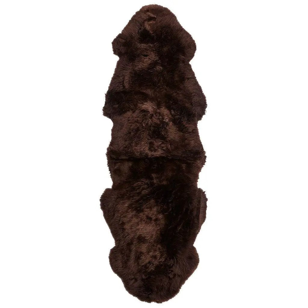 Premium langhåret Lammeskind fra NZ 180 - Chocolate