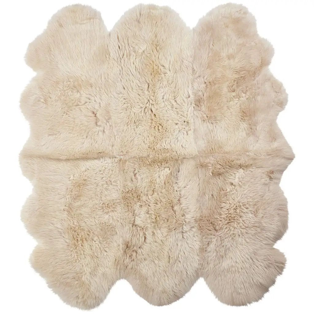 Premium langhåret Lammeskind fra NZ 180x162 - Linen