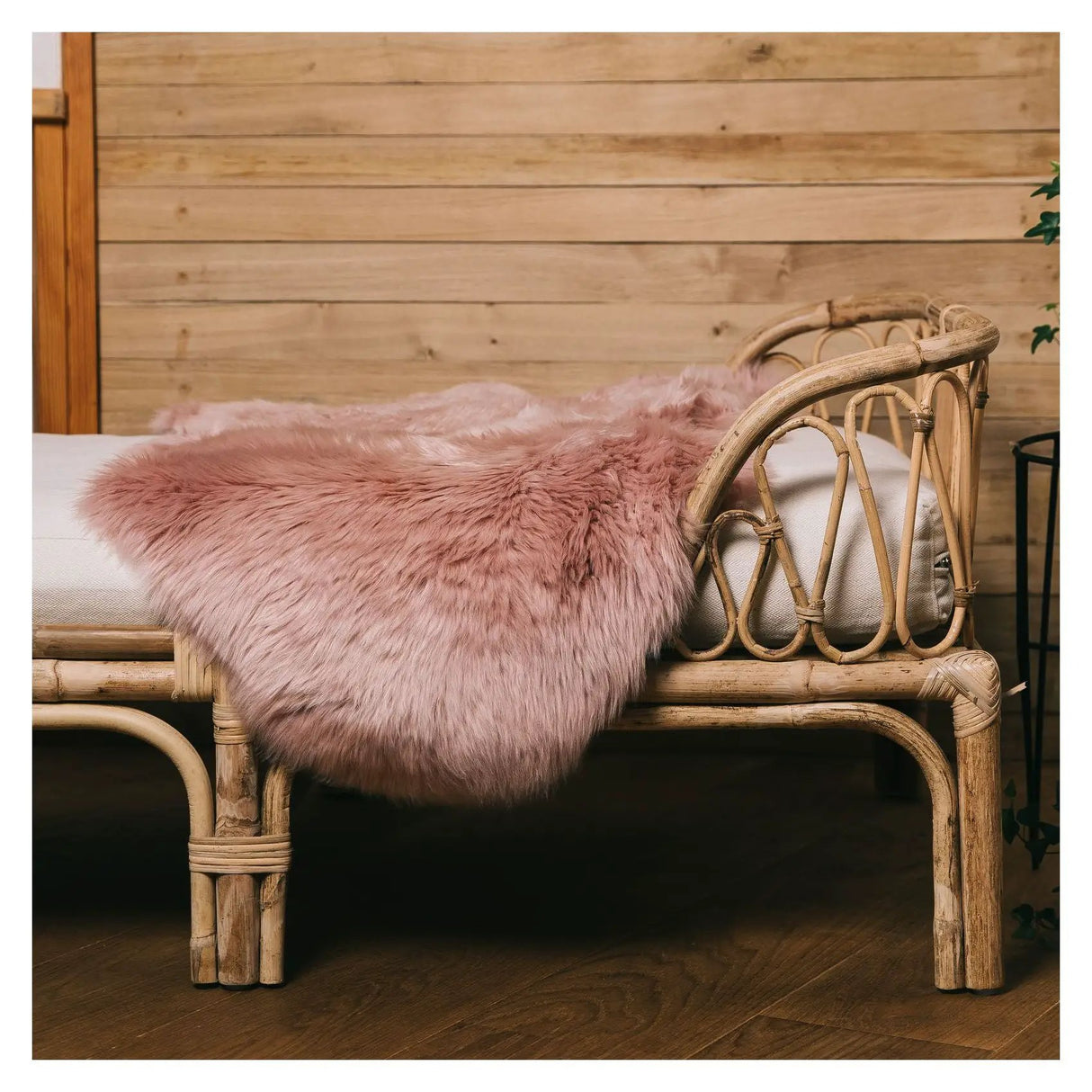 Premium langhåret Lammeskind fra NZ 90 - Rosa
