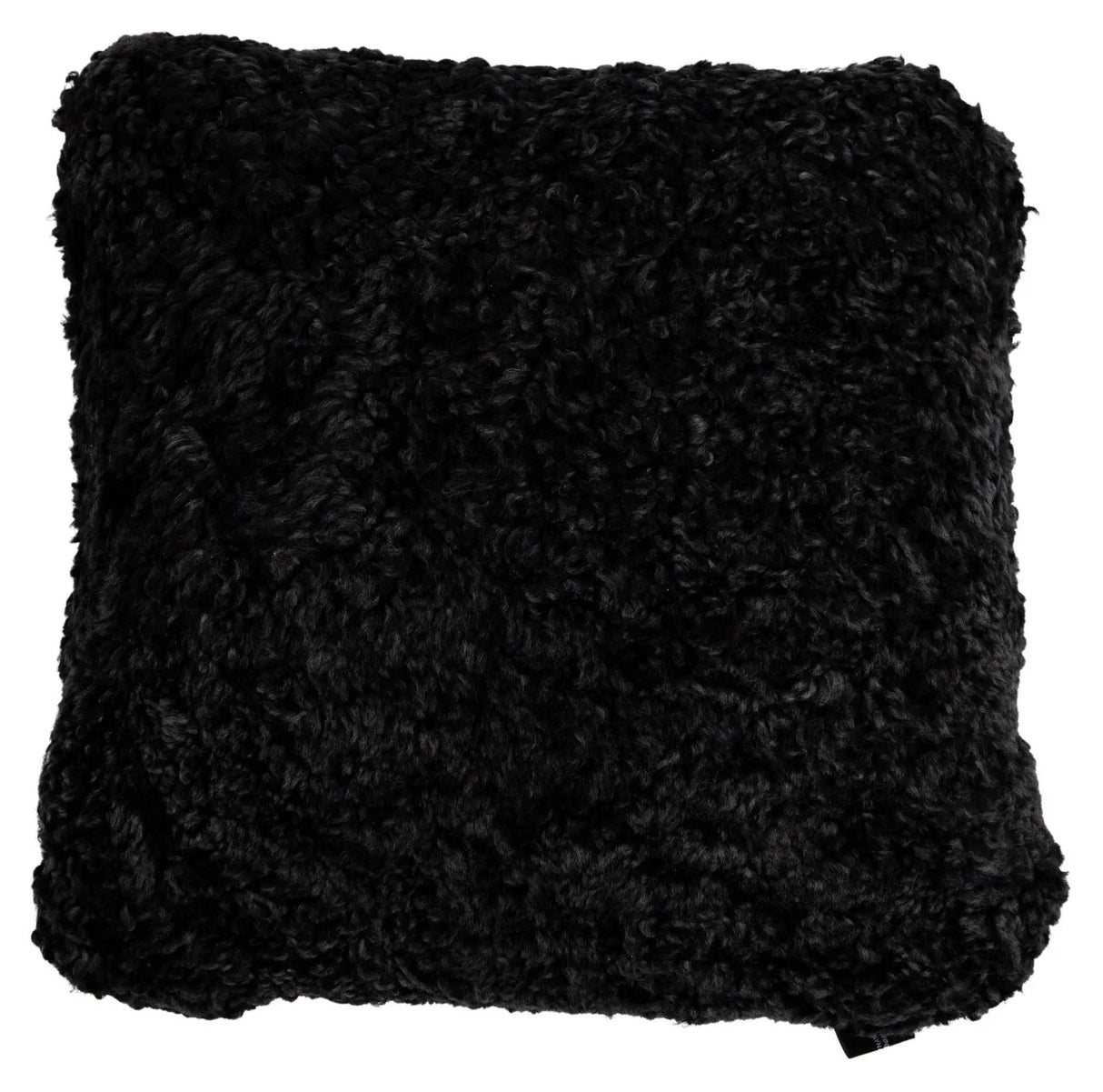 Pude af Premium NZ krøllet lammeskind - Antracite, 40x40