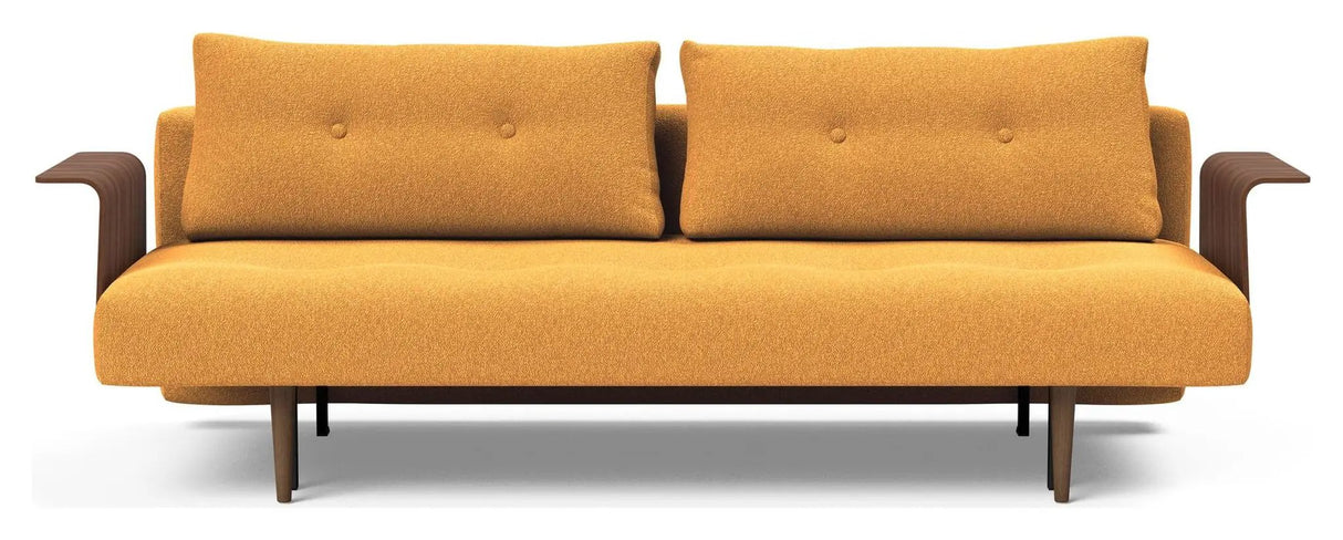 Recast Plus Sovesofa Dark Styletto m. armelæn, Bouclé/Ochre - Unoliving.com