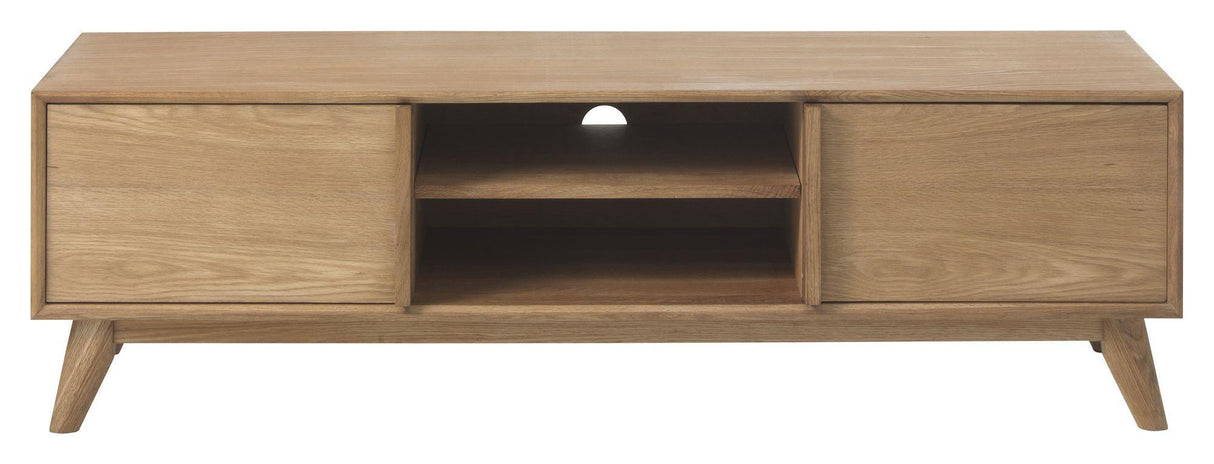 Rho Tvbord m. 2 låger - Egefinér, B150