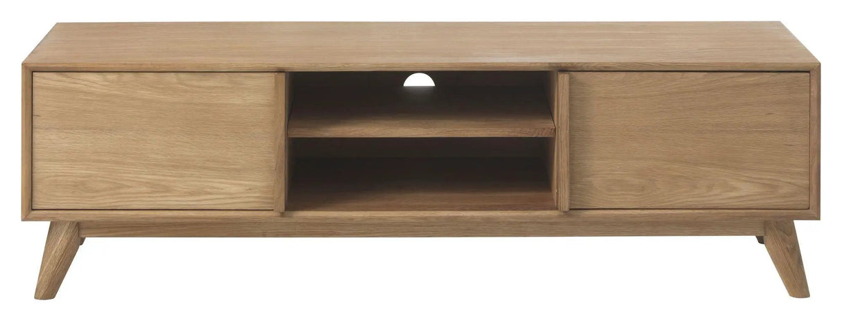 Rho Tvbord m. 2 låger - Egefinér, B150