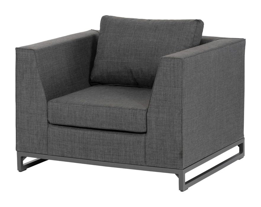Rhodos Loungestol m. arml챈n, Sort - Unoliving.com
