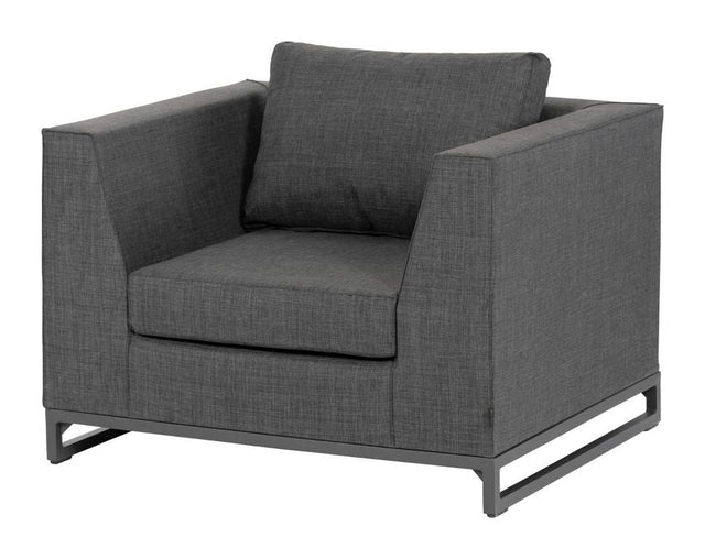 Rhodos Loungestol m. arml챈n, Sort - Unoliving.com