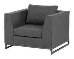 Rhodos Loungestol m. arml챈n, Sort - Unoliving.com